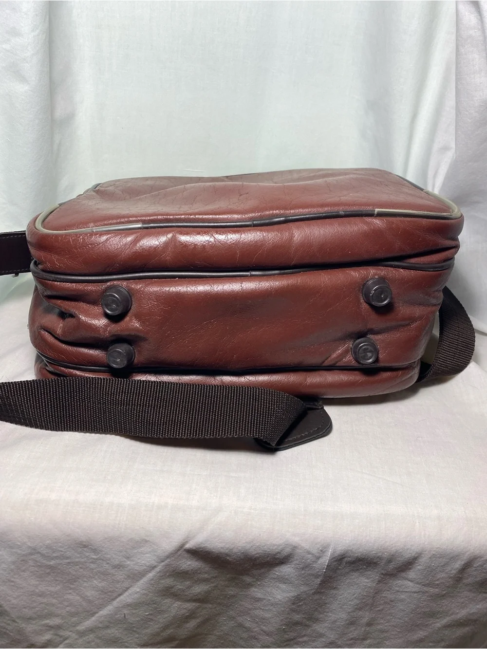 Coastar Vintage Brown Faux Leather Laptop Messenger Bag Briefcase 11.5”